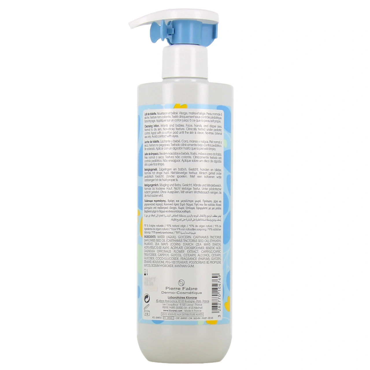 Klorane Bébé Lait de toilette sans rinçage Calendula apaisant - Vue 3
