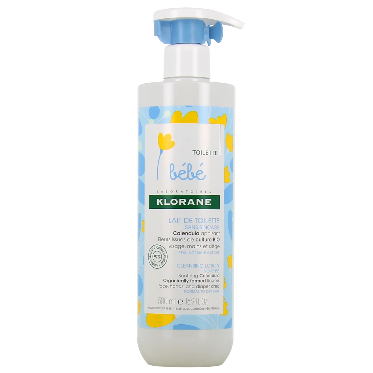 Klorane Bébé Lait de toilette sans rinçage Calendula apaisant - Vue 2