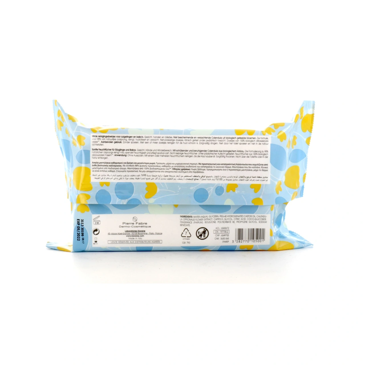 Klorane Bébé Lingettes nettoyantes douces - Vue 2