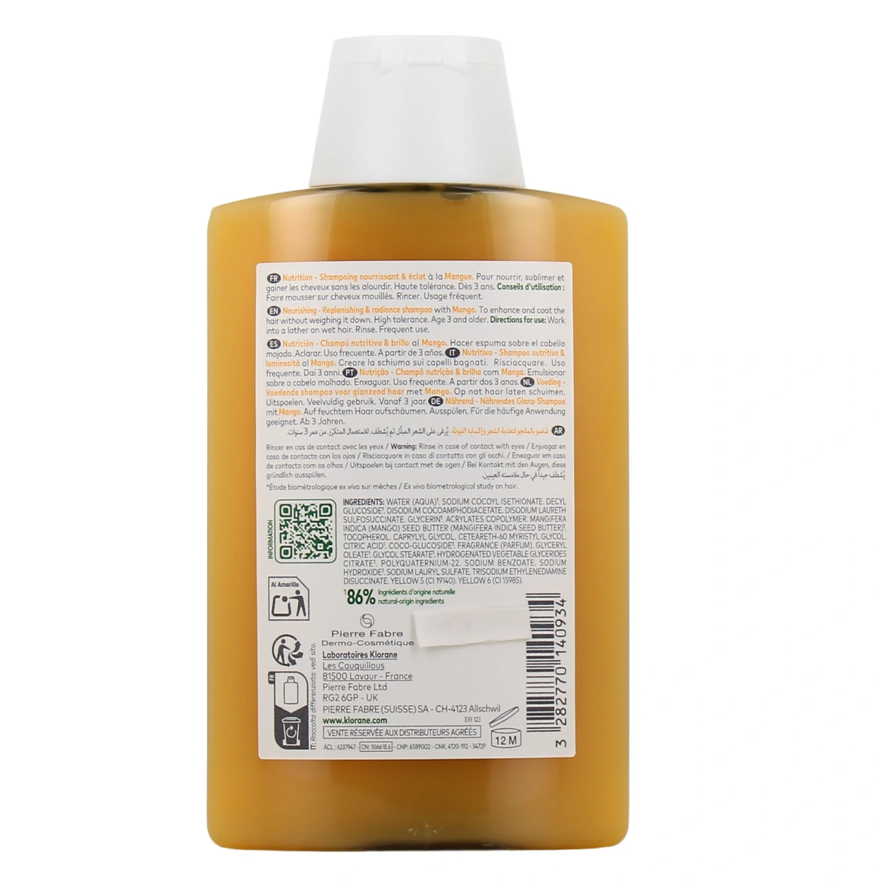 Klorane Shampoing Nutrition Cheveux Secs Mangue - Vue 6