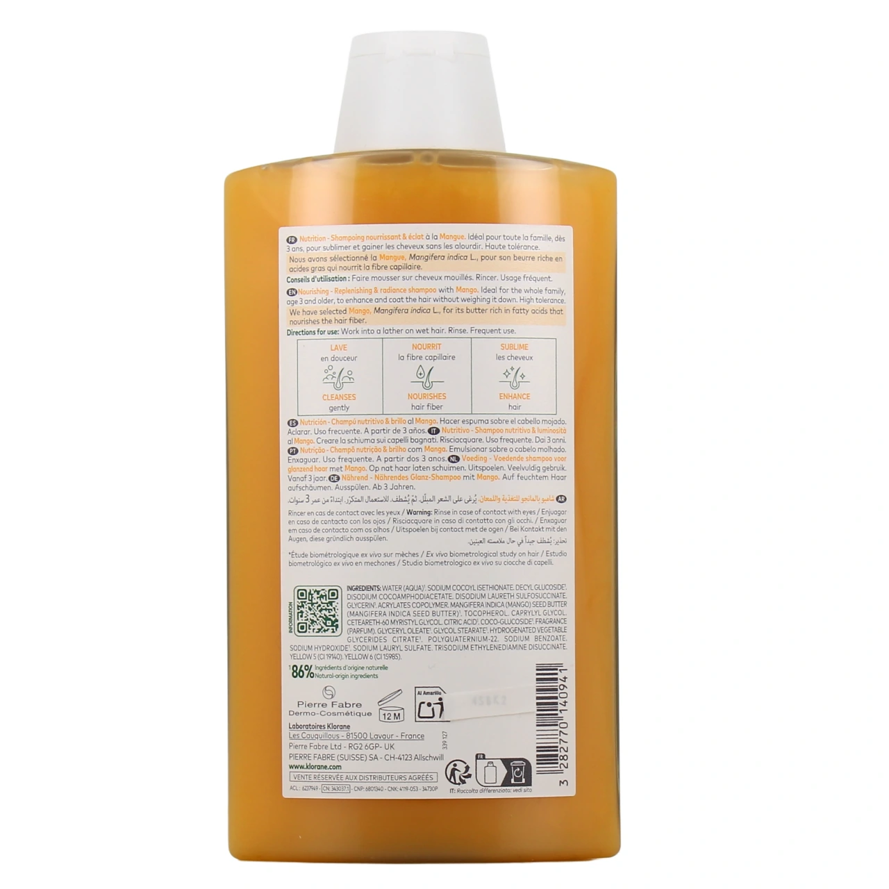 Klorane Shampoing Nutrition Cheveux Secs Mangue - Vue 9