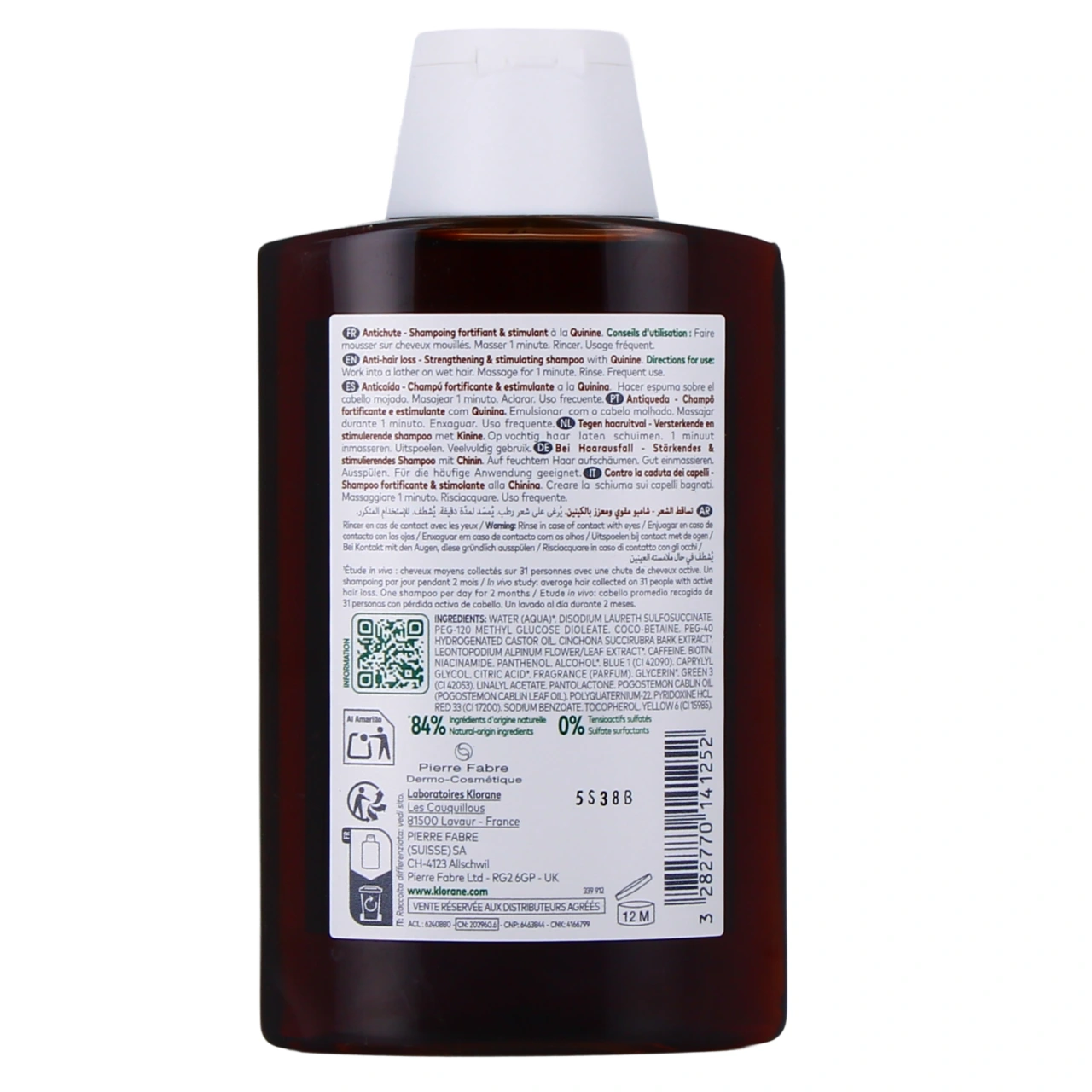 Klorane Shampoing Antichute Quinine - Vue 3