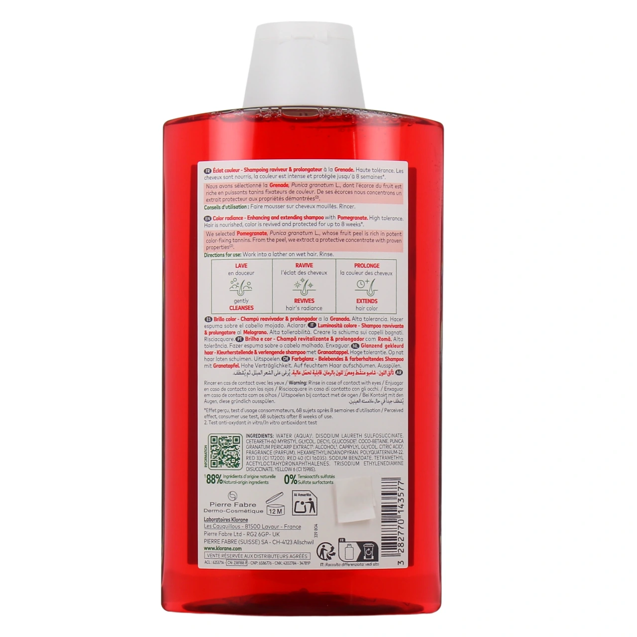 Klorane Shampoing Grenade Éclat Cheveux colorés - Vue 8