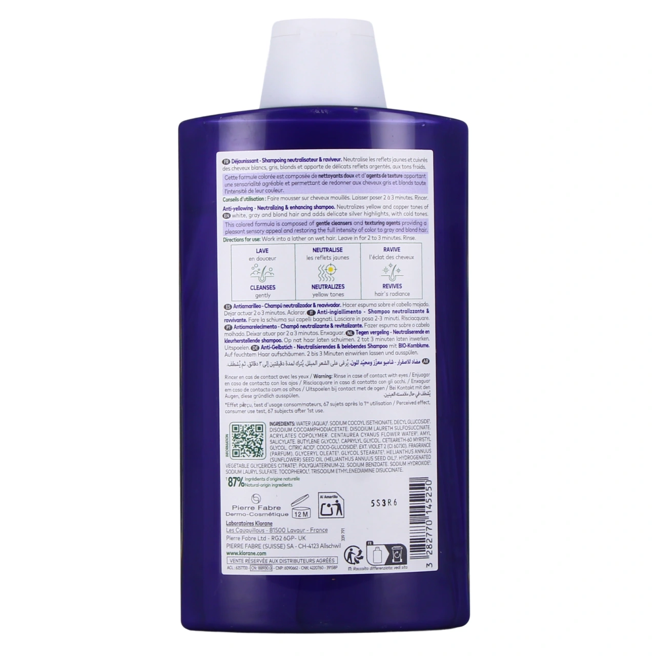 Klorane Shampooing Déjaunissant à la Centaurée Bio - Vue 3