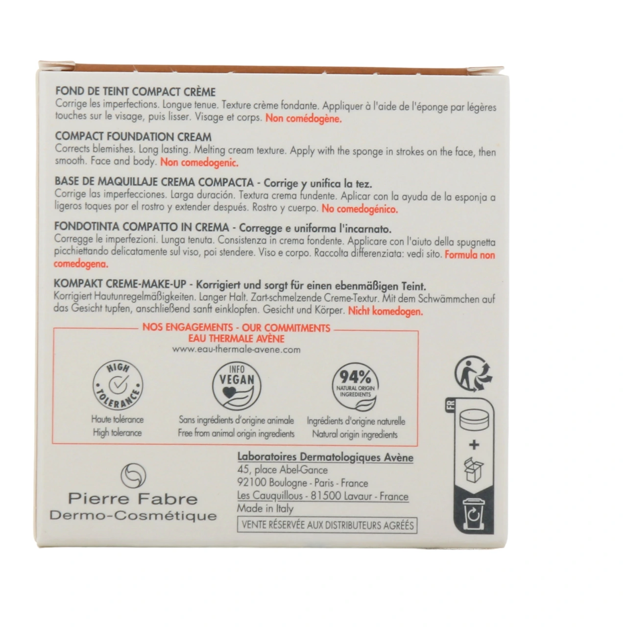 Avène Couvrance Fond de Teint Compact Crème - Vue 12