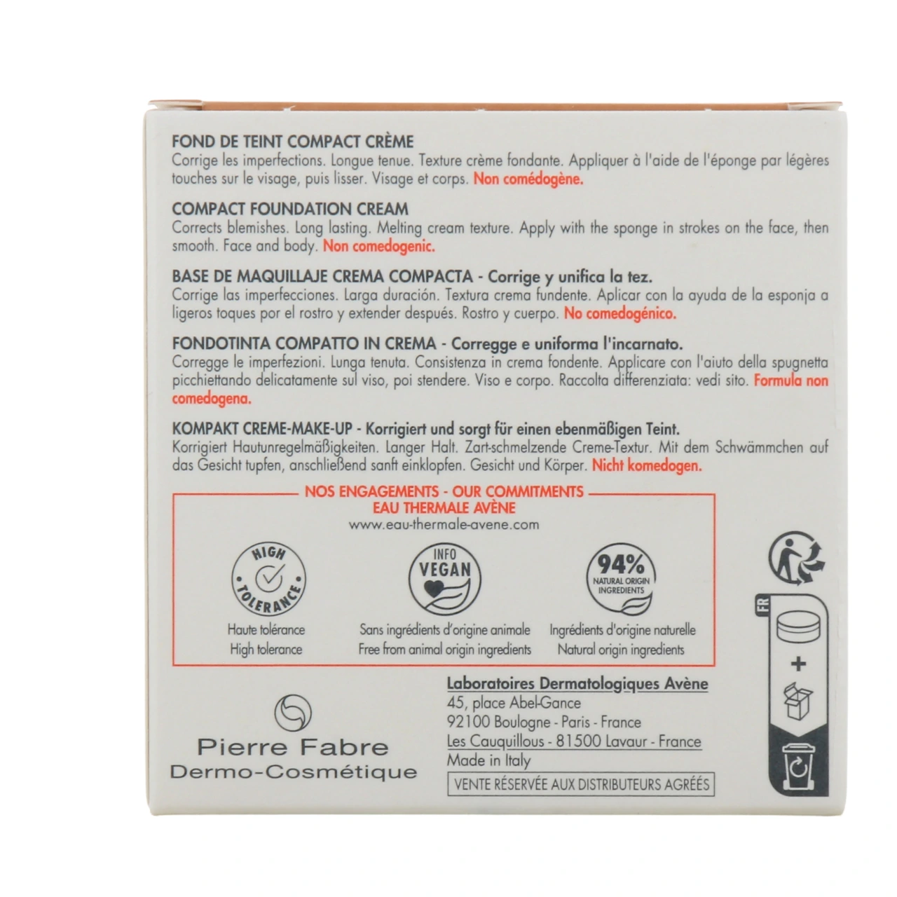 Avène Couvrance Fond de Teint Compact Crème - Vue 9