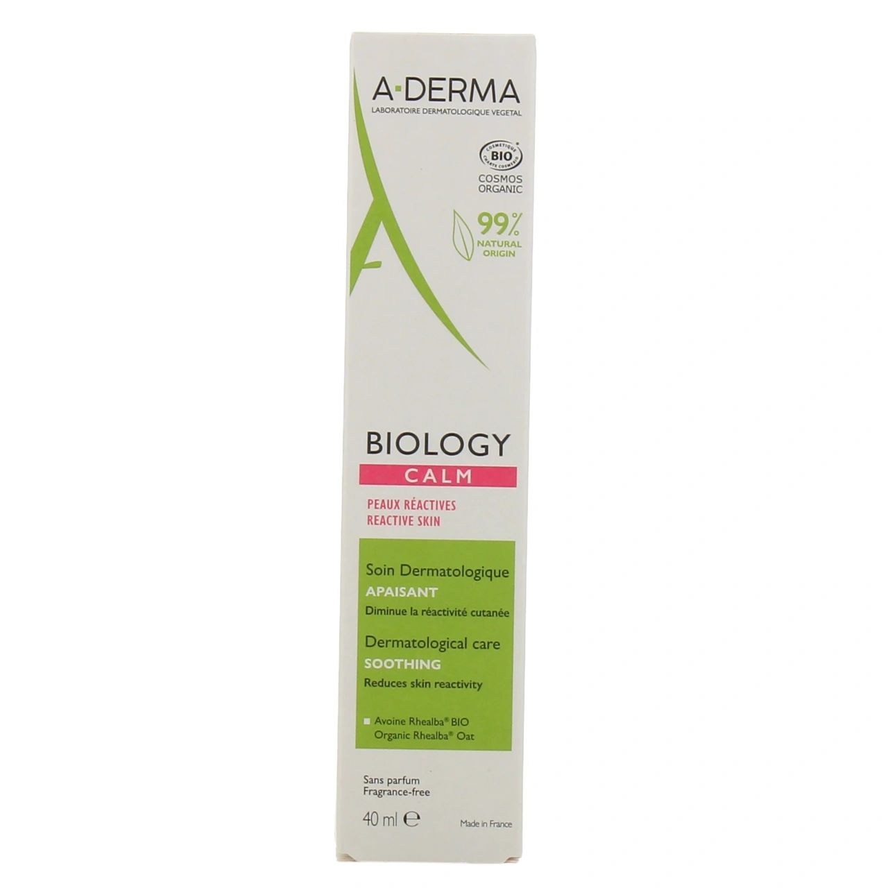 A-Derma Biology Calm Soin Dermatologique Apaisant Bio - Vue 2