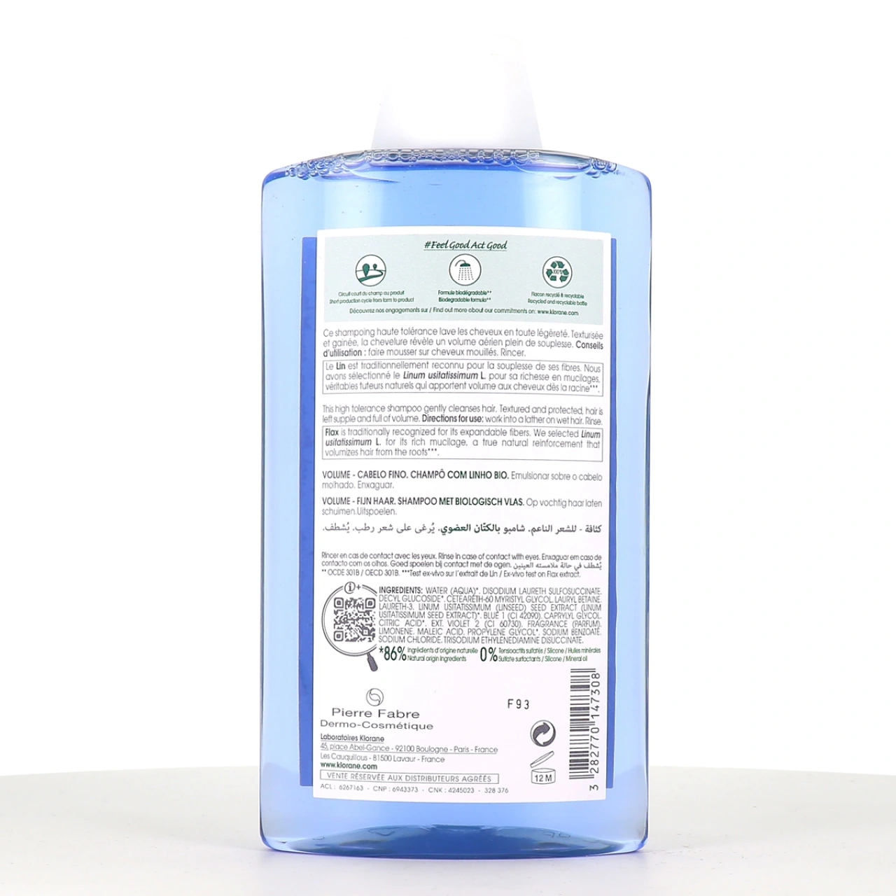Klorane Shampooing aux Fibres de Lin Volume - Vue 7