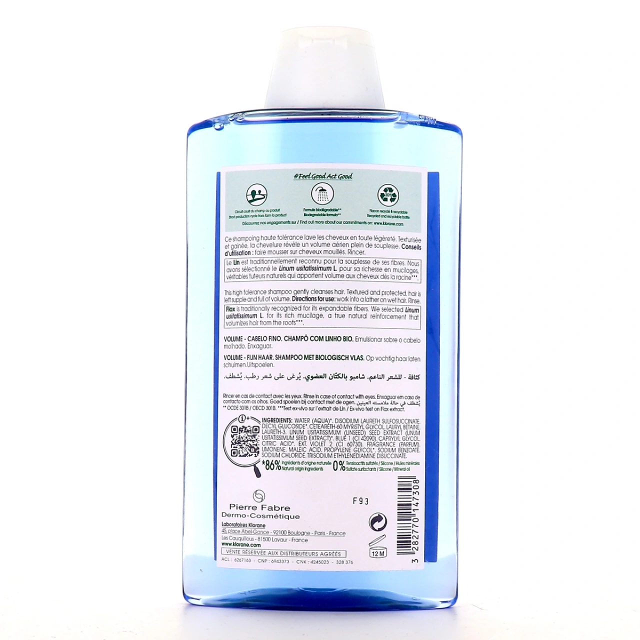 Klorane Shampooing aux Fibres de Lin Volume - Vue 5