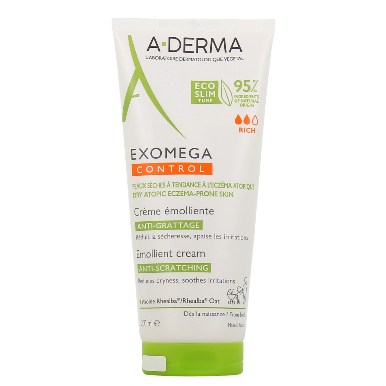 A-Derma Exomega Control Crème Emolliente Anti-Grattage - Vue 2