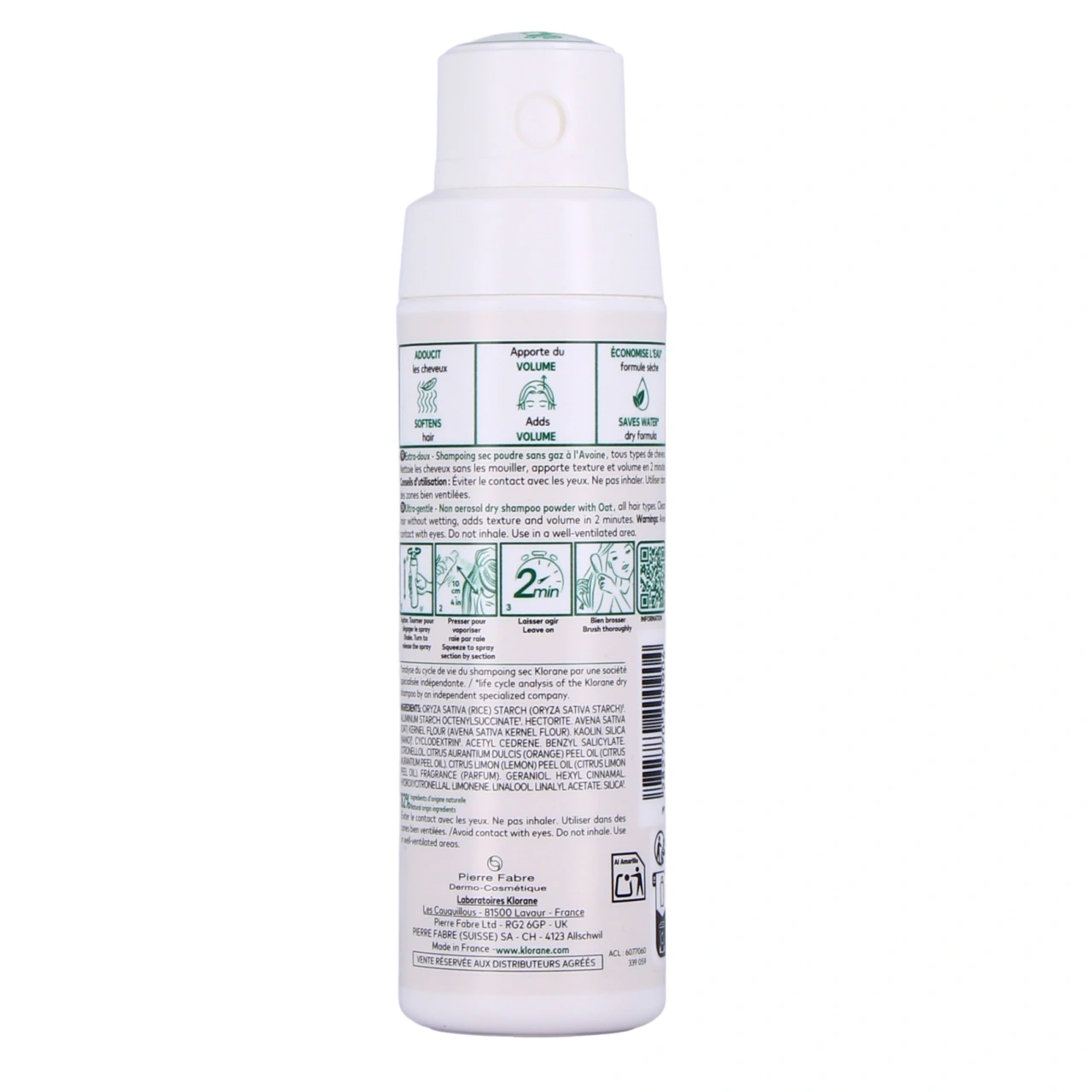 Klorane Shampooing Sec Avoine Rotopoudre - Vue 3