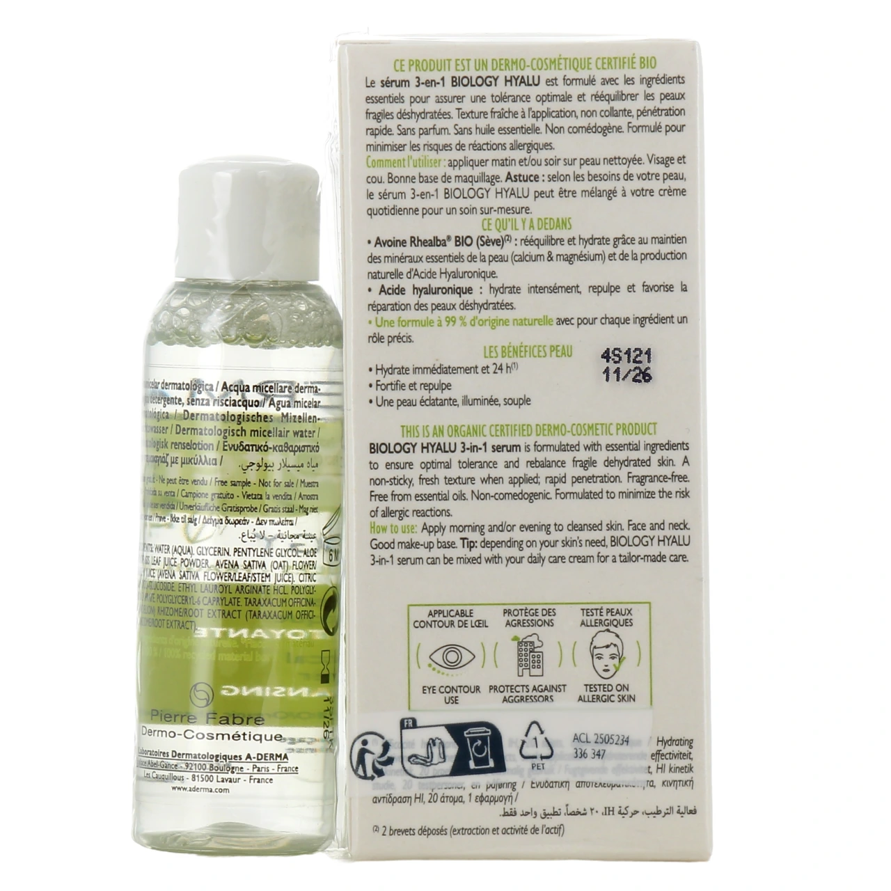 A-Derma Biology Hyalu Sérum 3 en 1 Bio - Vue 7