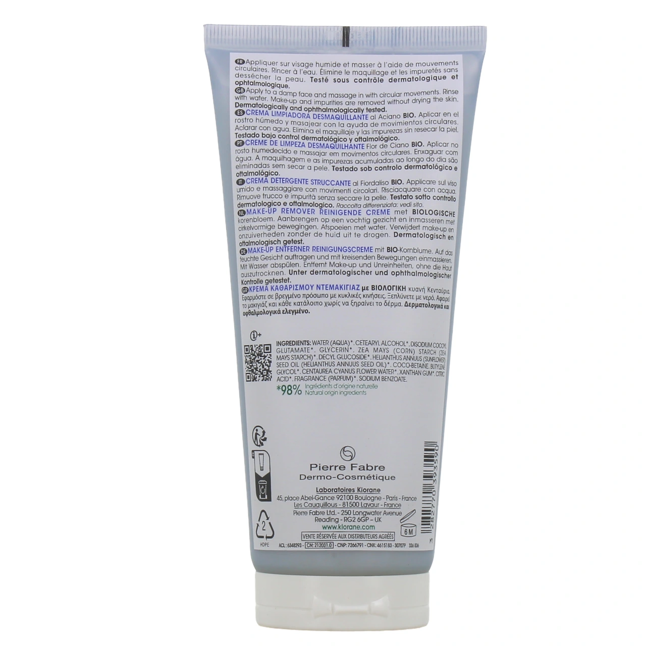 Klorane Crème Nettoyante Démaquillante Bleuet - Vue 3