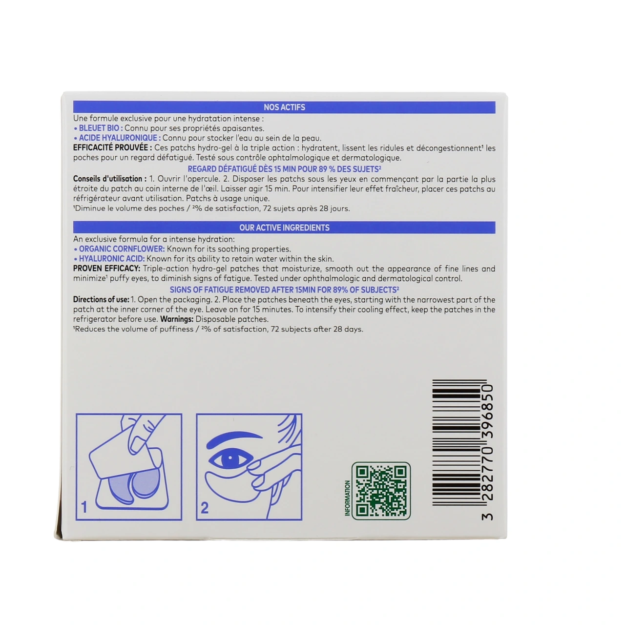 Klorane Patchs Yeux Lissant Hydro-Gel - Vue 3