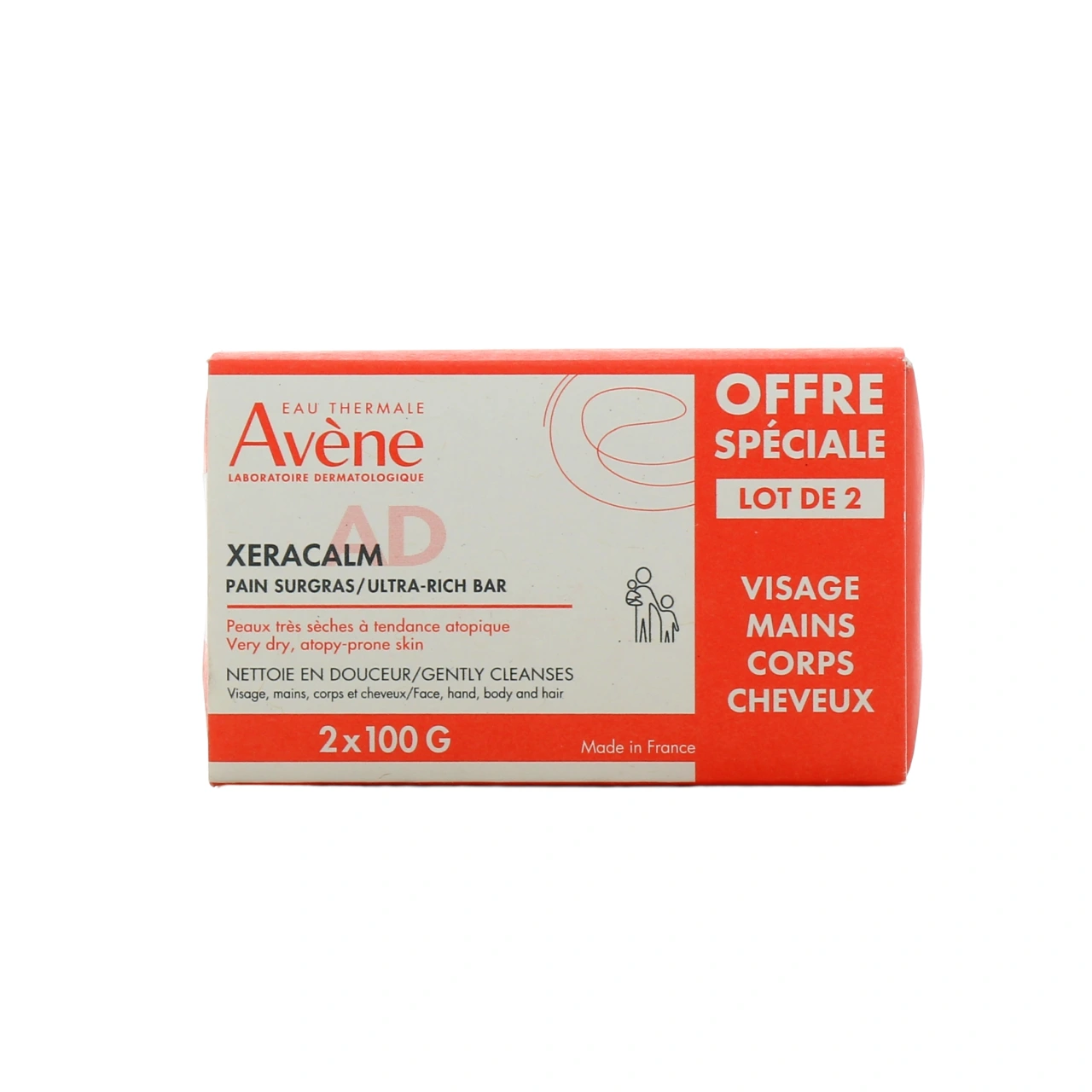 Avène Xeracalm AD Pain Nettoyant Surgras - Vue 3