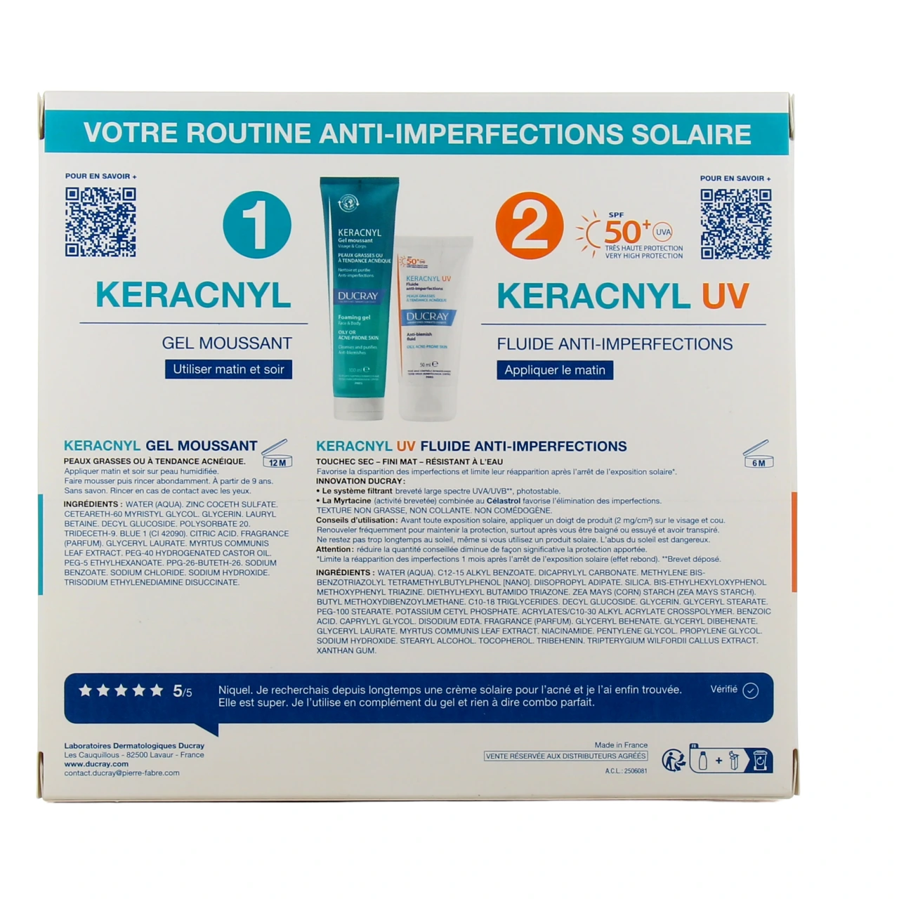 Ducray Keracnyl UV Fluide anti-imperfections SPF50+ - Vue 6