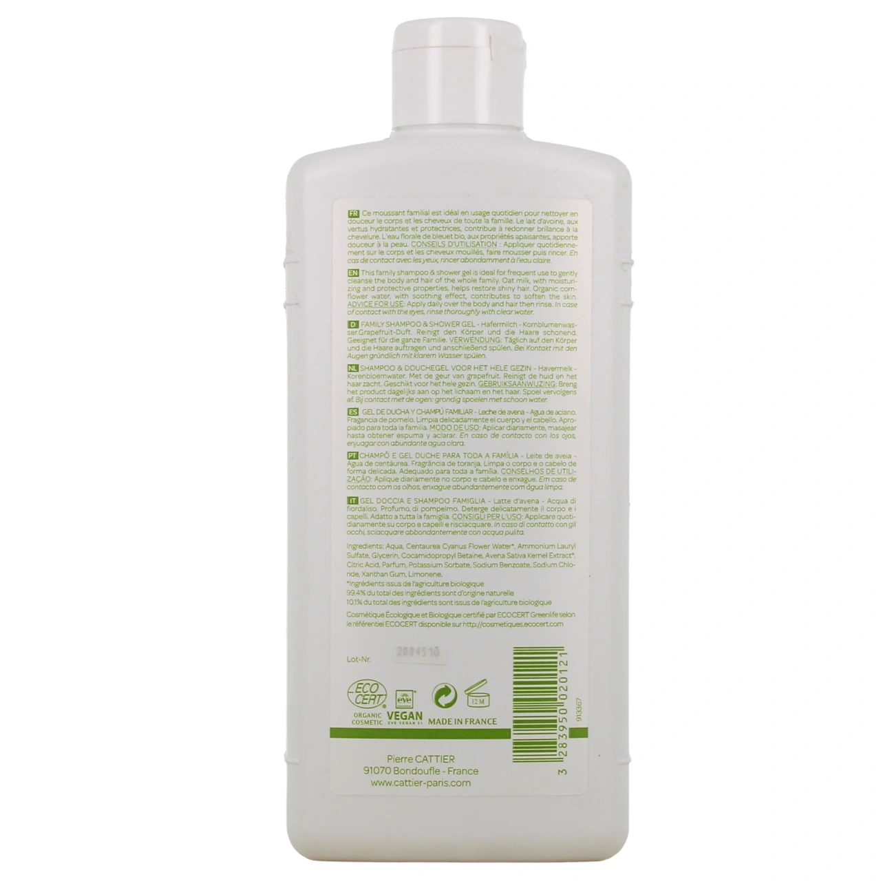 Cattier Gel Moussant Familial Bio Corps et Cheveux - Vue 9