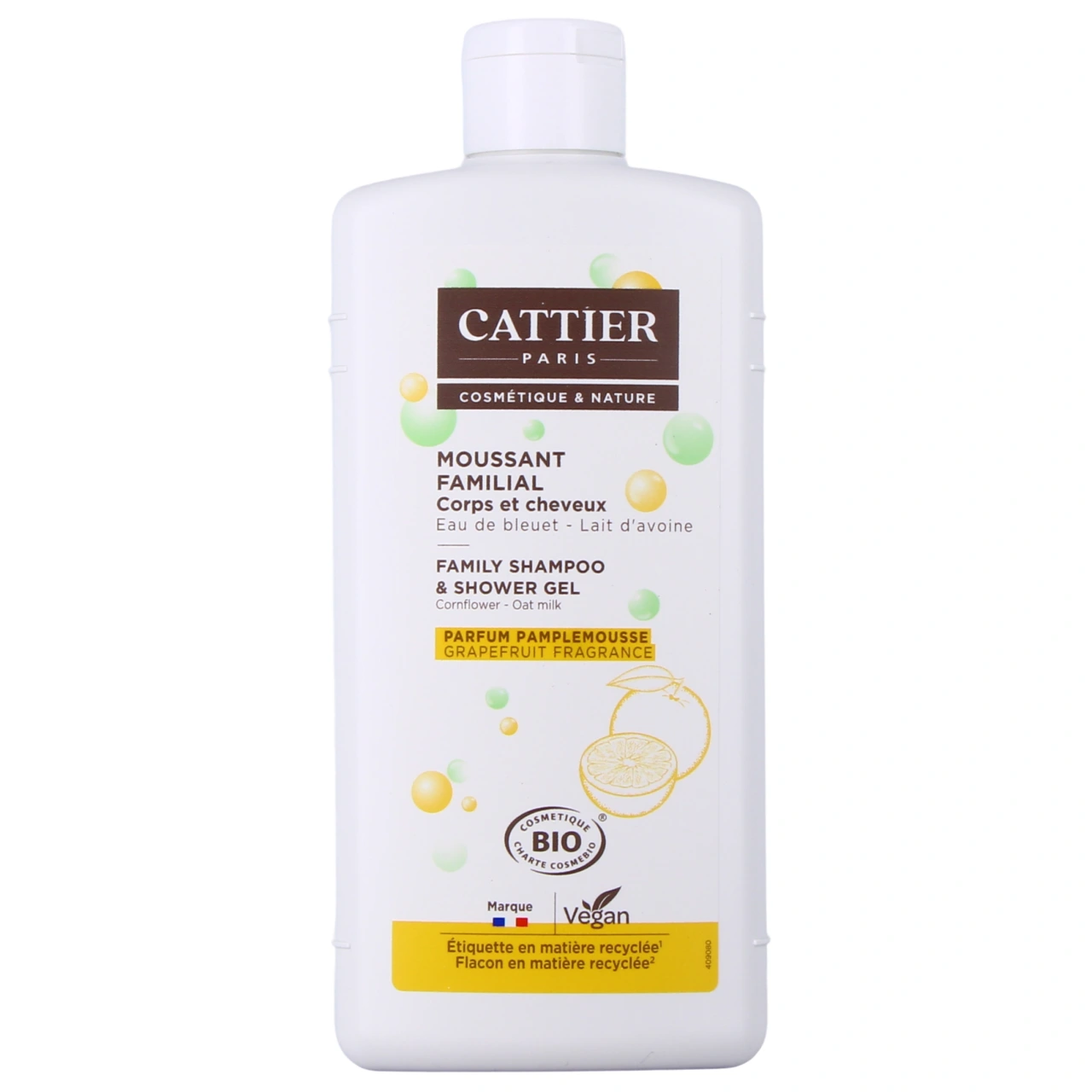 Cattier Gel Moussant Familial Bio Corps et Cheveux - Vue 2