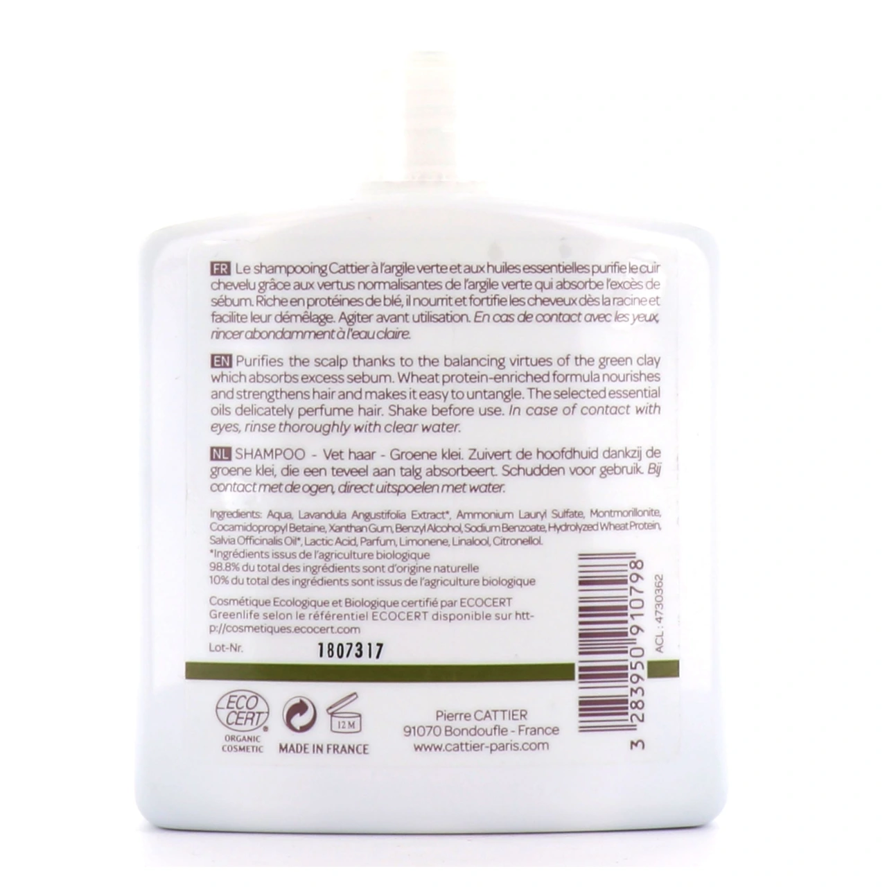 Cattier Shampooing Bio - Vue 5