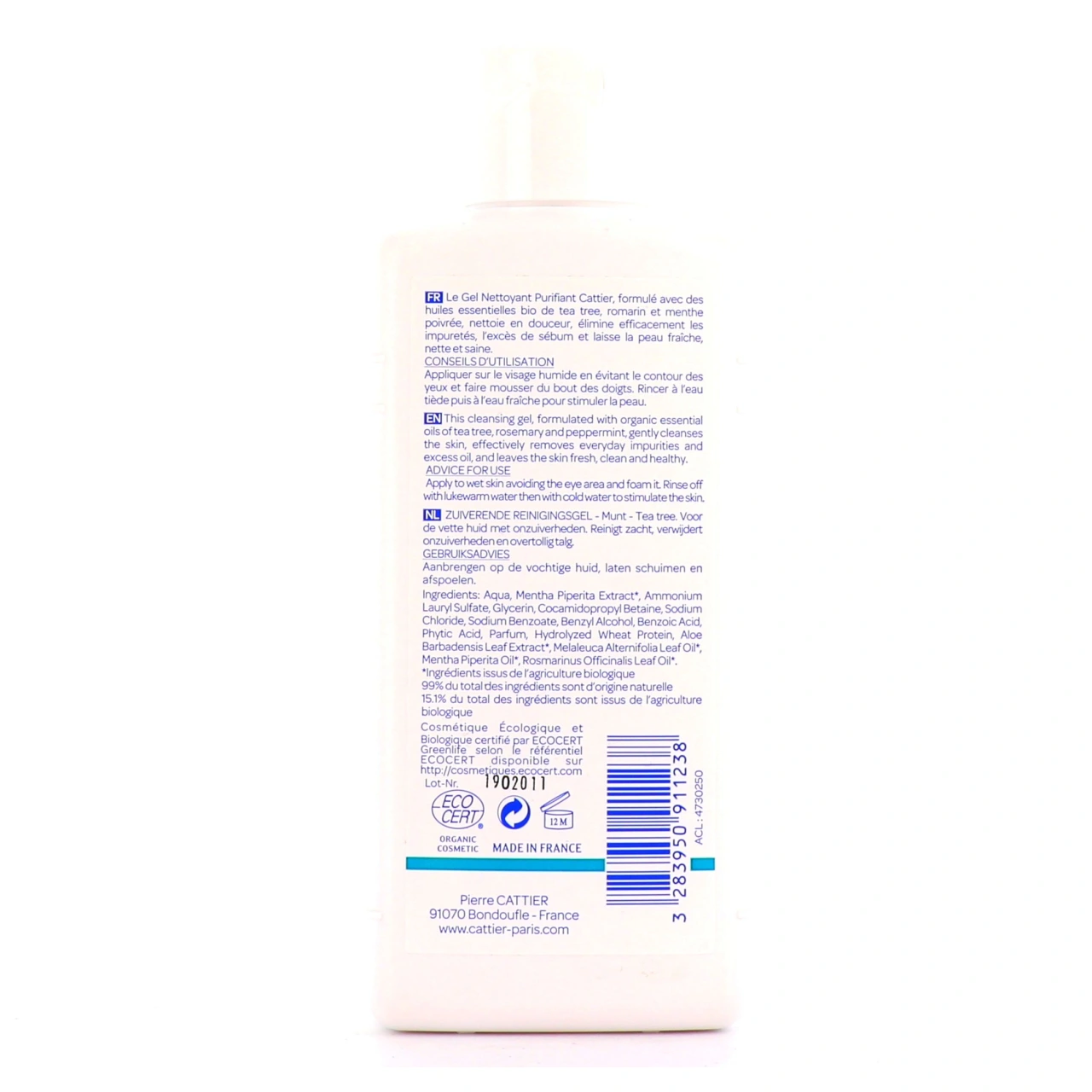 Cattier Gel Nettoyant Purifiant Bio - Vue 2