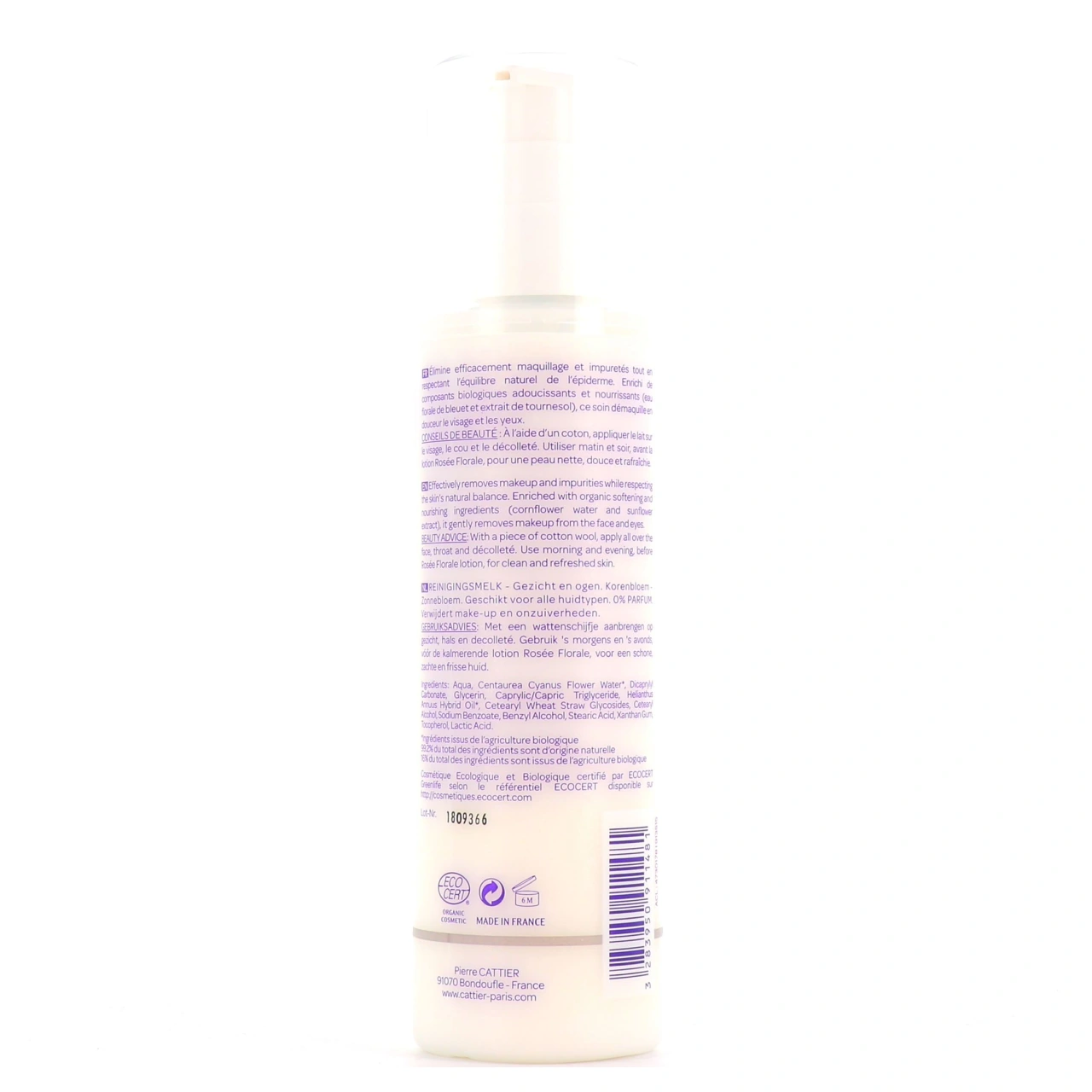 Cattier Lait Démaquillant Bio Visage et Yeux - Vue 2