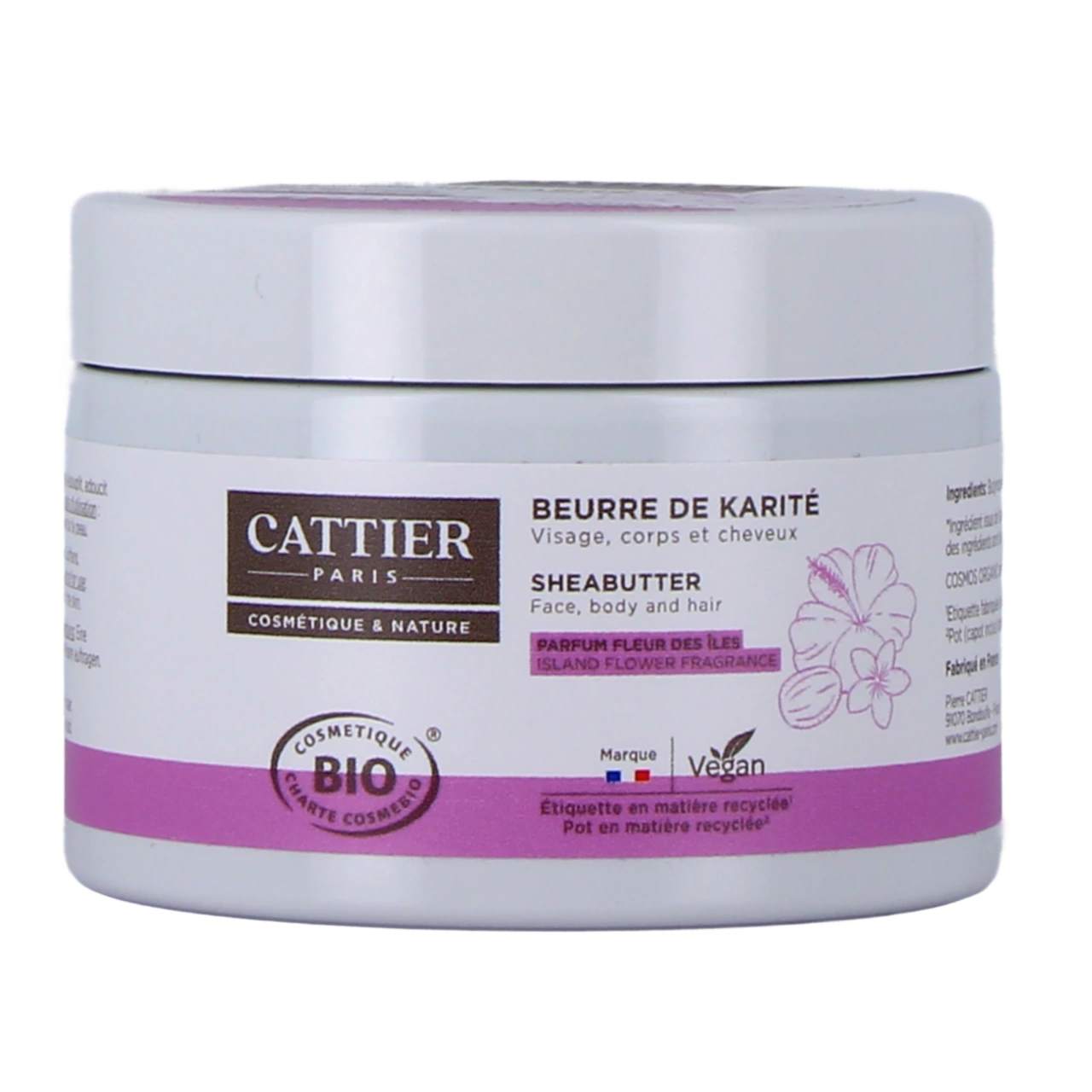 Cattier Beurre de Karité Bio Parfum Fleur des Îles - Vue 2
