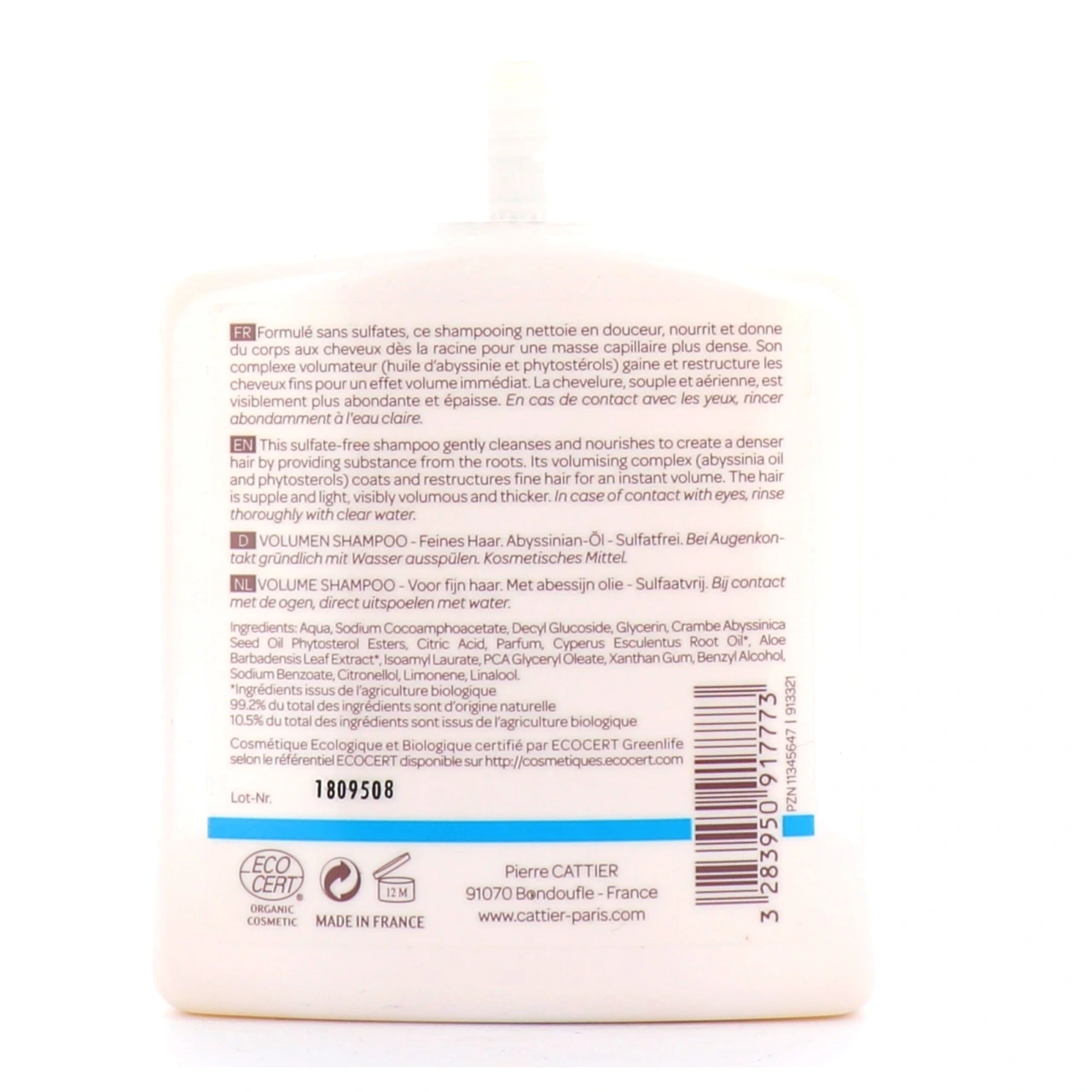 Cattier Shampooing Volume Bio Sans Sulfate - Vue 5