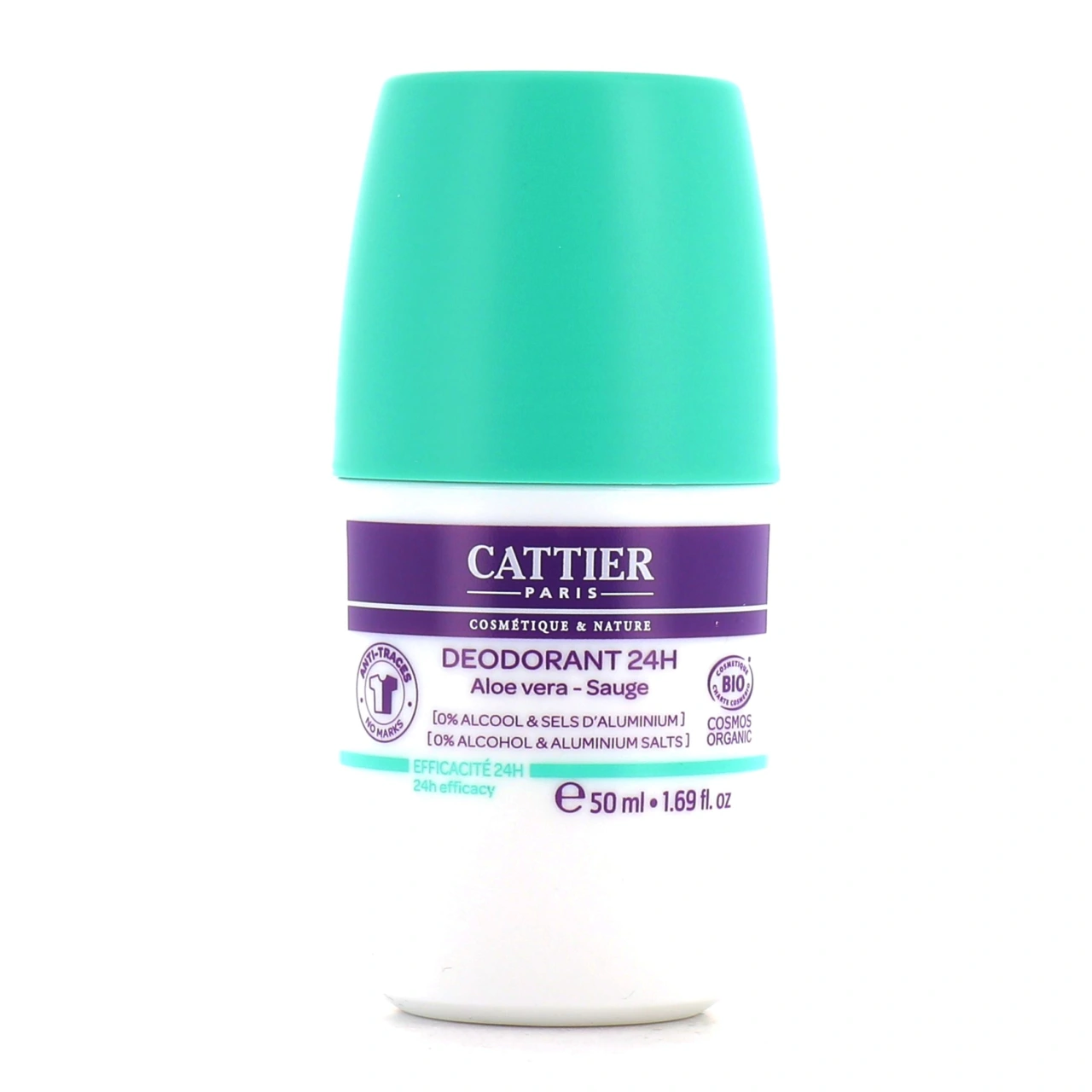 Cattier Déodorant Roll-On 24h Bio - Vue 7