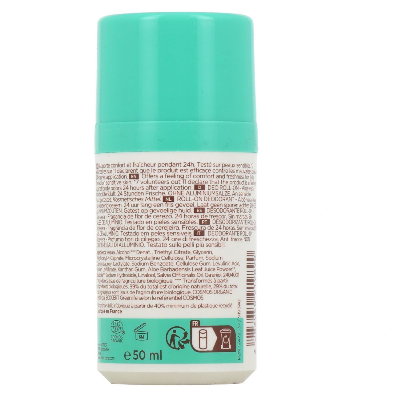 Cattier Déodorant Roll-On 24h Bio - Vue 6