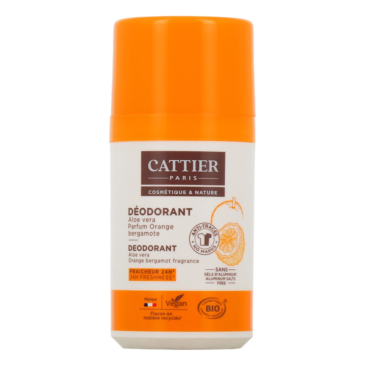 Cattier Déodorant Roll-On 24h Bio - Vue 2