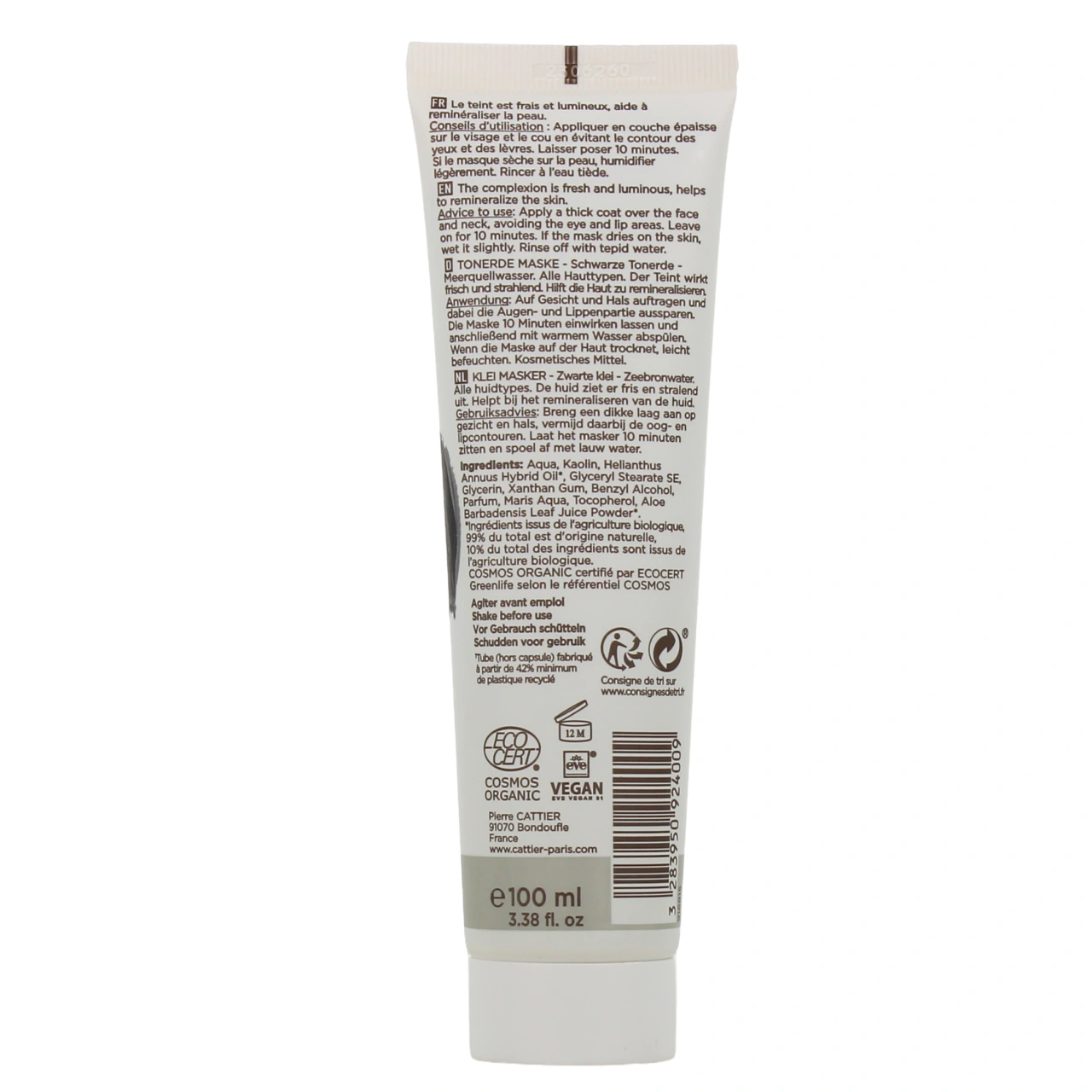 Cattier Masque Argile Noire Bio - Vue 3