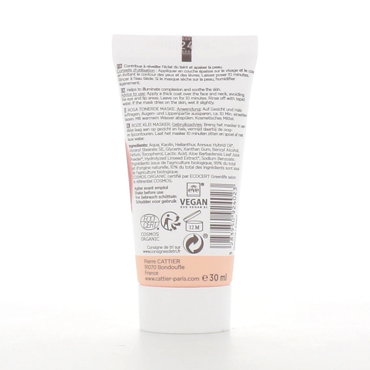 Cattier Masque Argile Rose Bio - Vue 2