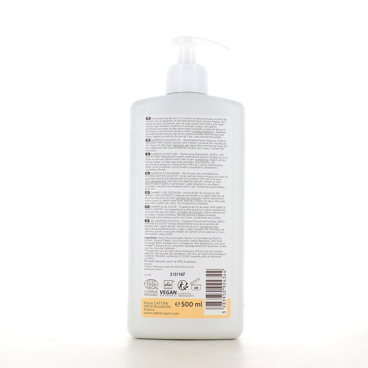 Cattier Kids Shampooing Douche 2 en 1 Bio Fleur de Guimauve - Vue 2