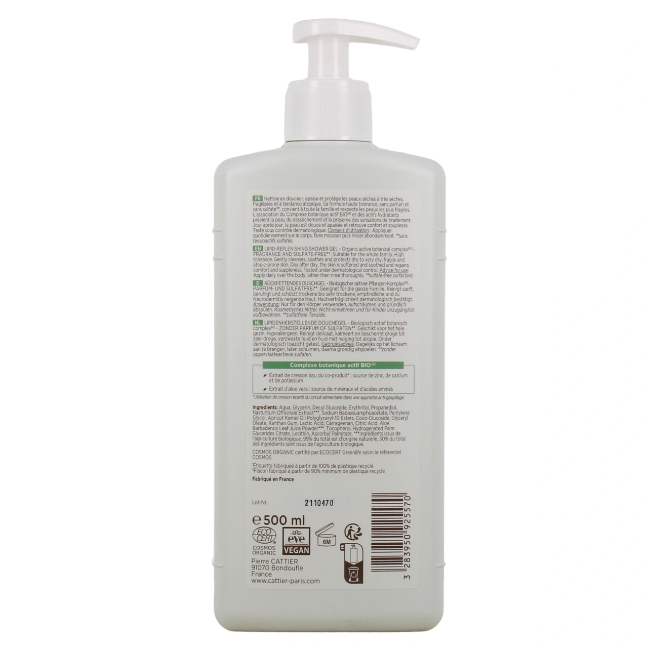 Cattier Dermo Gel Douche Relipidant Bio - Vue 3
