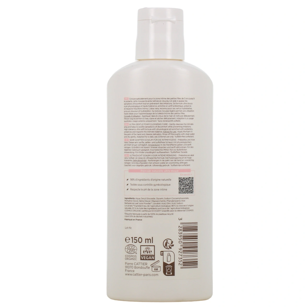 Cattier Gynea Girl Mousse Ultra Douce Toilette Intime Bio - Vue 3