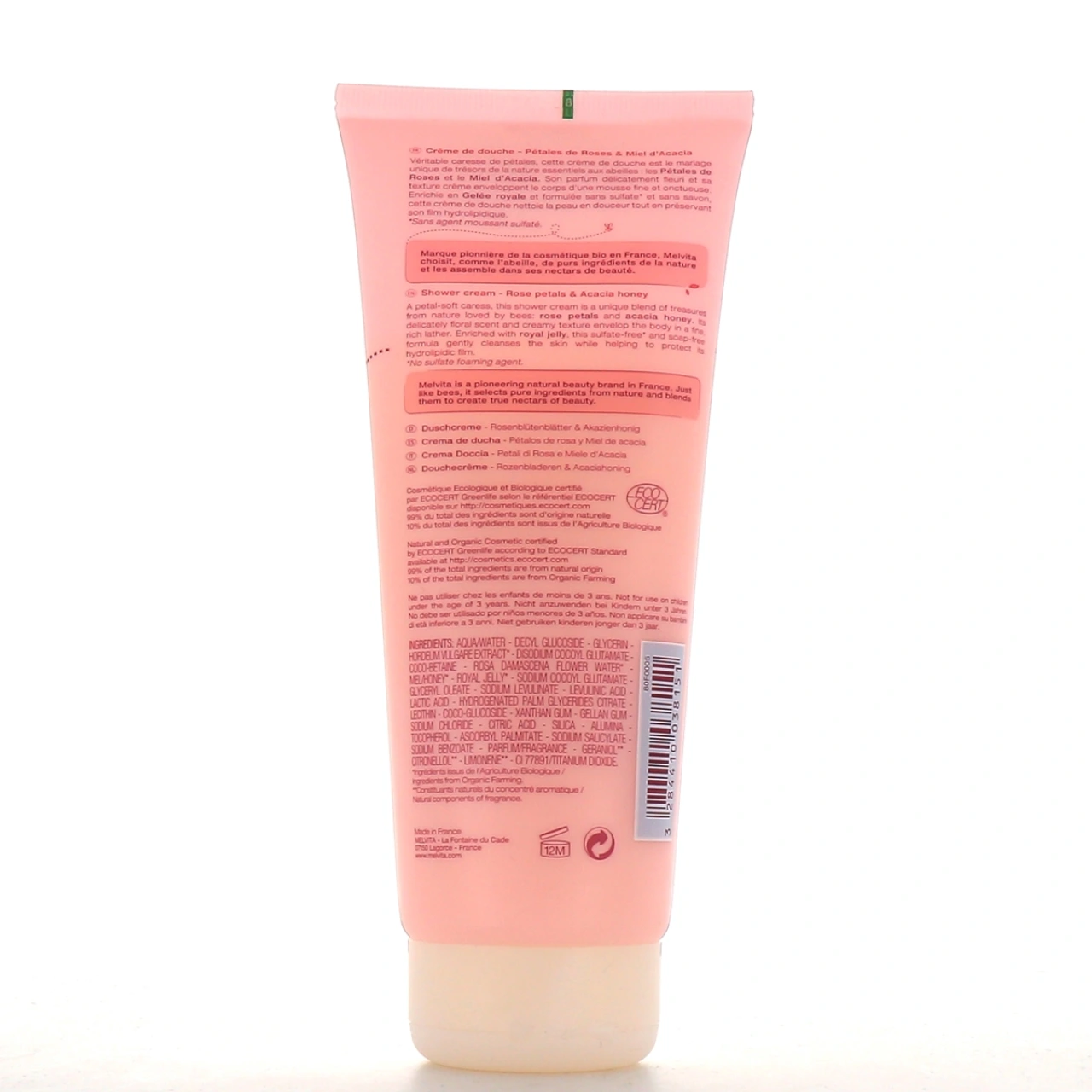 Melvita Pétales de roses et miel d'acacia Crème de douche - Vue 2