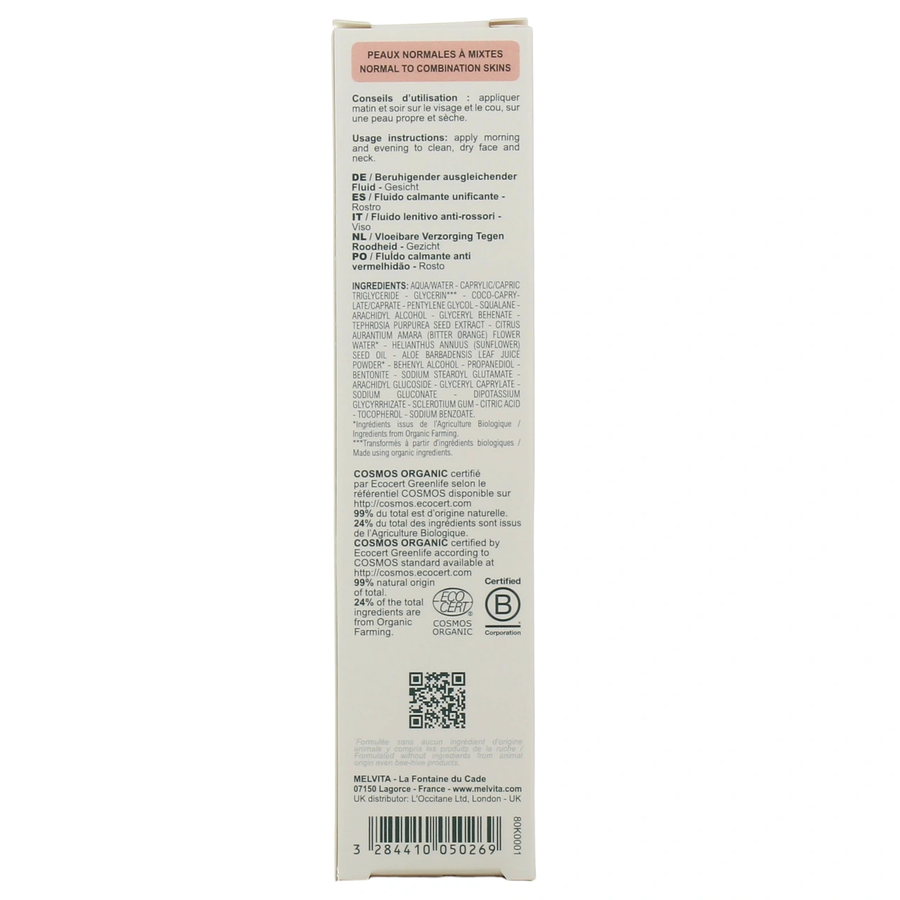 Melvita NectarCalm Fluide Apaisant Rougeurs - Vue 3