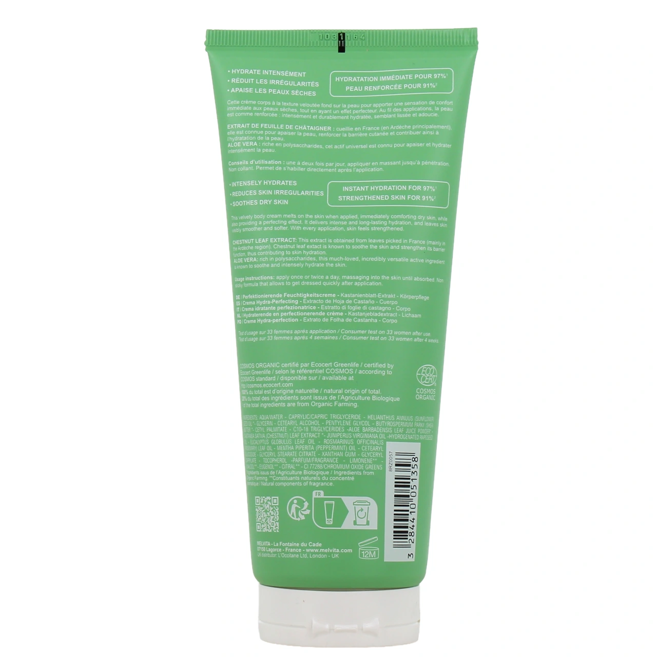 Melvita L'Or Végétal Crème Hydra-Perfectrice Corps - Vue 3