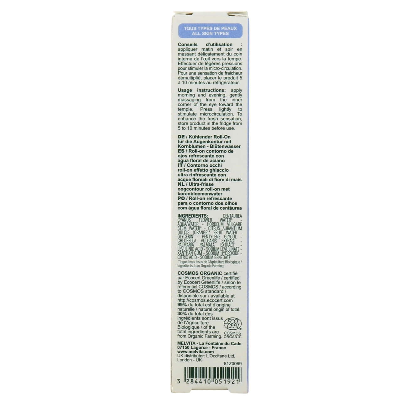 Melvita Roll-on Givré Bleuet - Vue 3