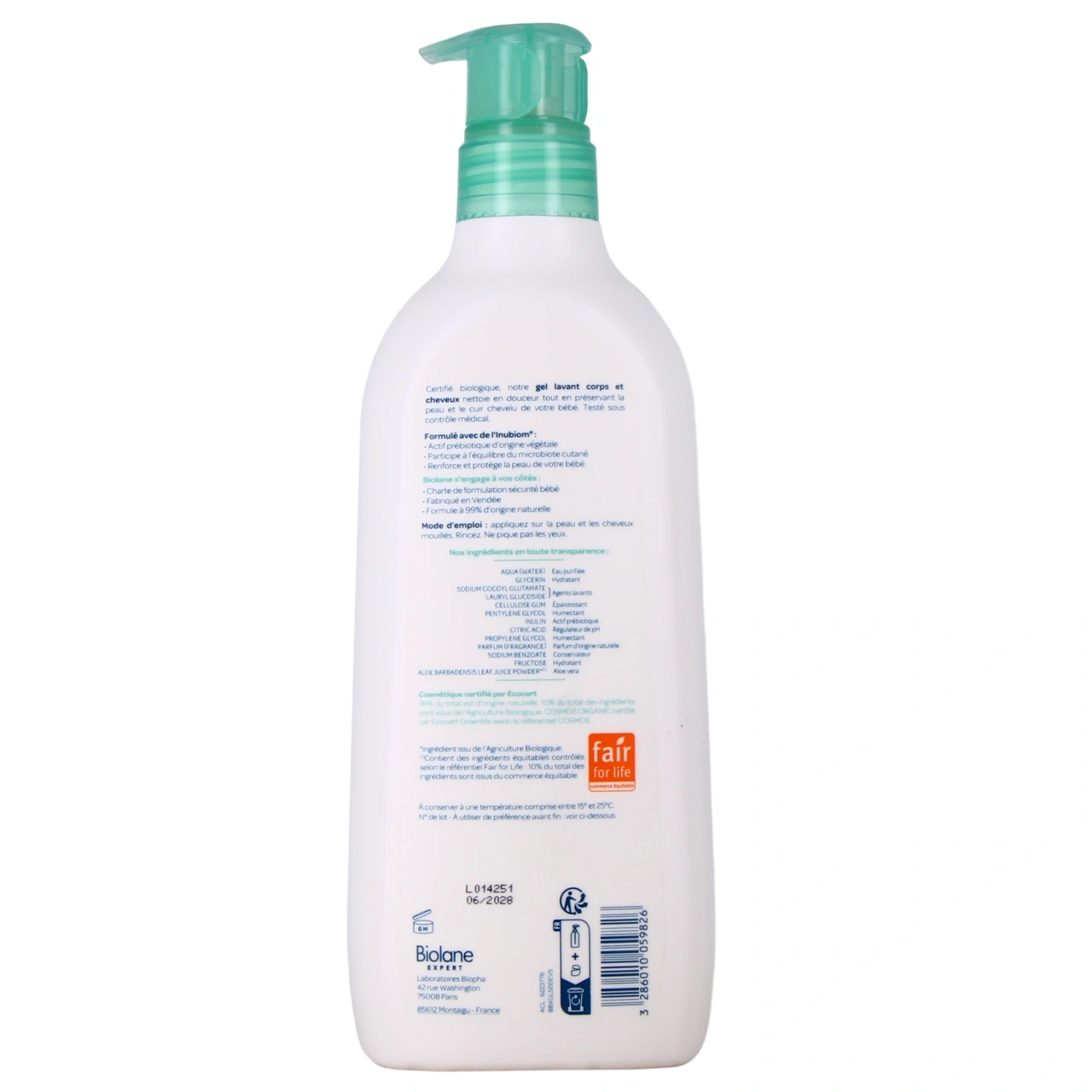 Biolane Expert Gel Lavant Corps & Cheveux Bio - Vue 3