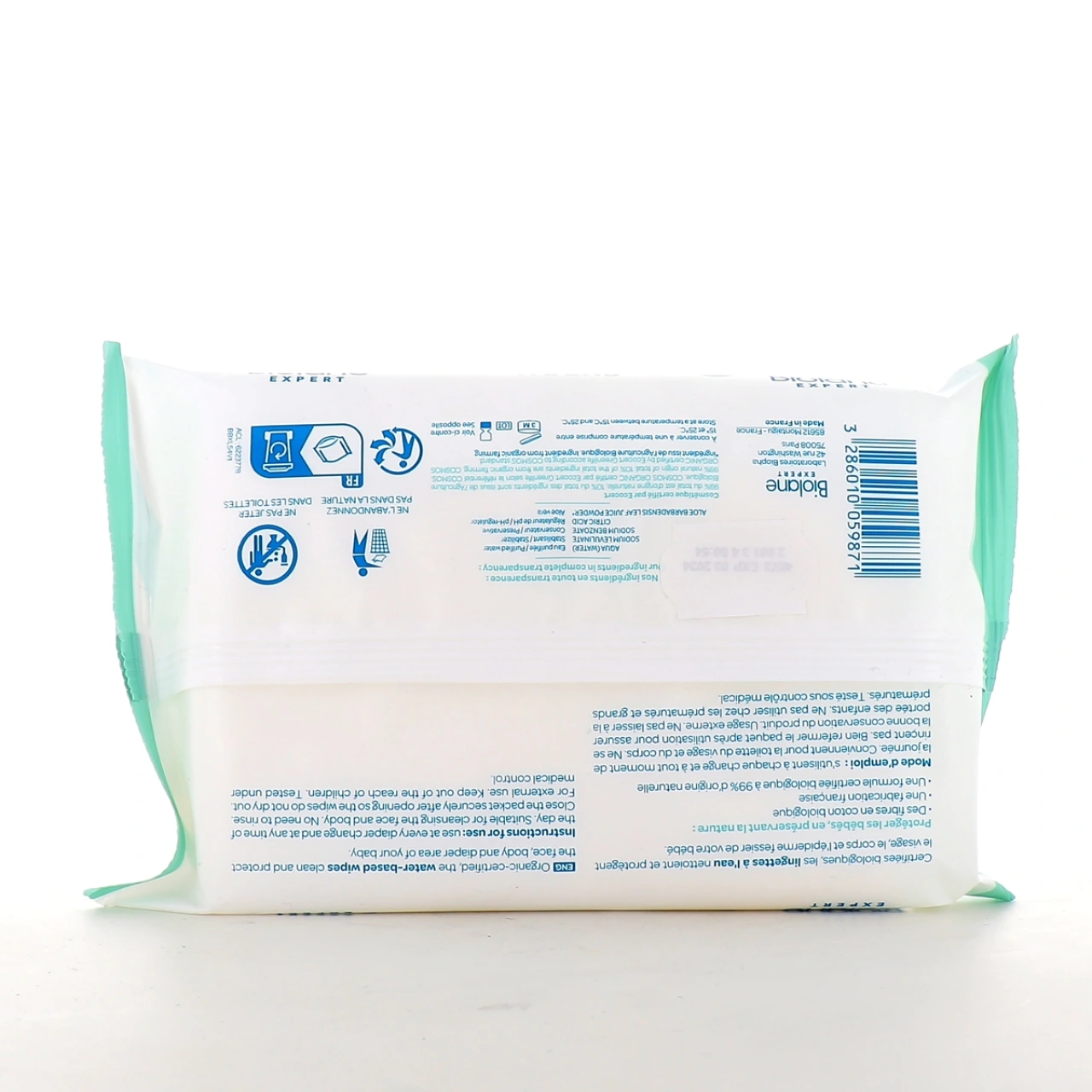 Biolane Expert Lingettes à l'eau Bio - Vue 2