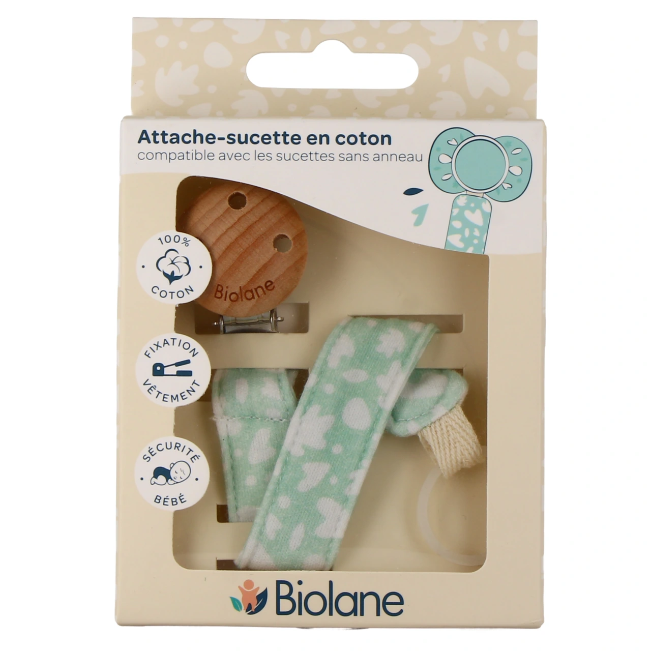 Biolane Attache-sucette en Coton - Vue 2