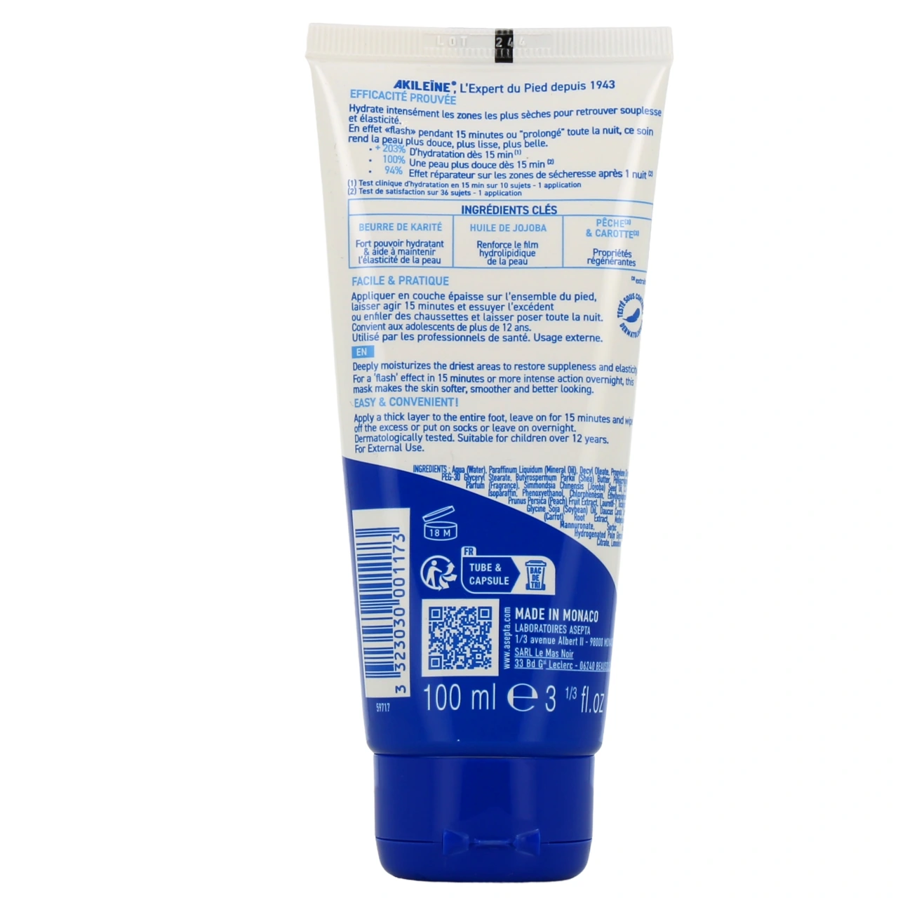 Akileïne Masque de Nuit Revita-Lissant Pieds Très Secs - Vue 3