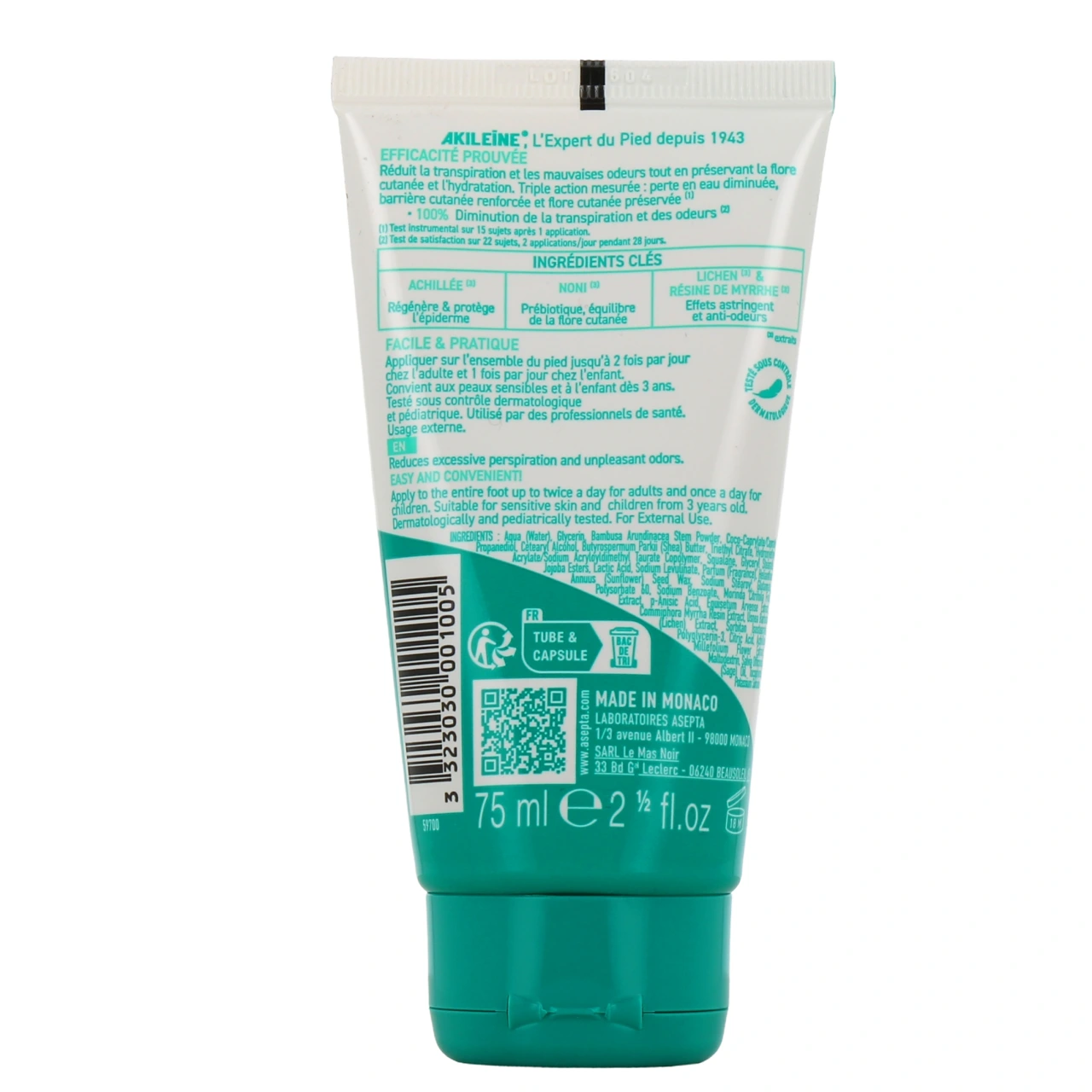 Akileïne Crème Anti-transpirante Actif Myco-Préventif - Vue 3