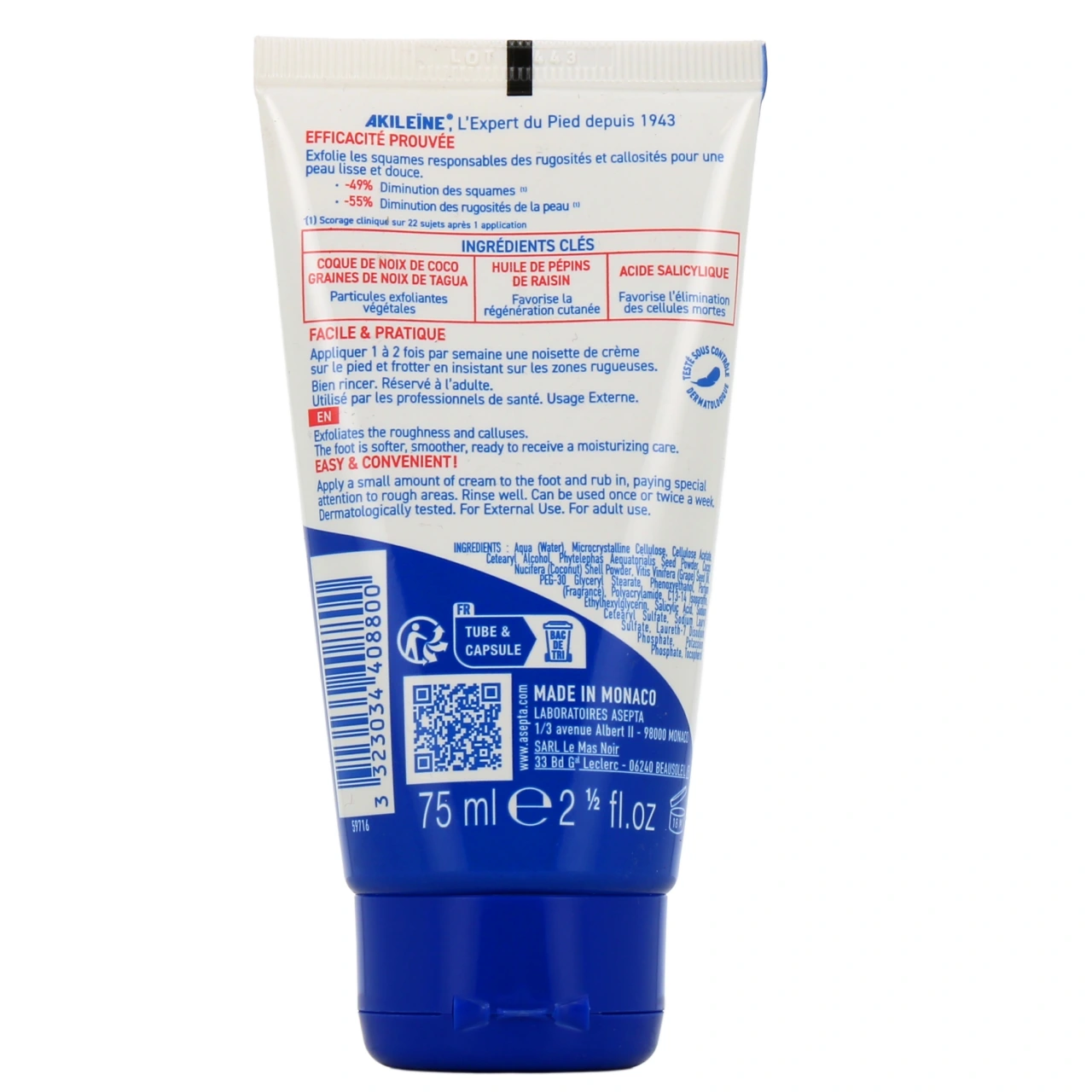 Akileïne Crème de gommage pieds très secs - Vue 3