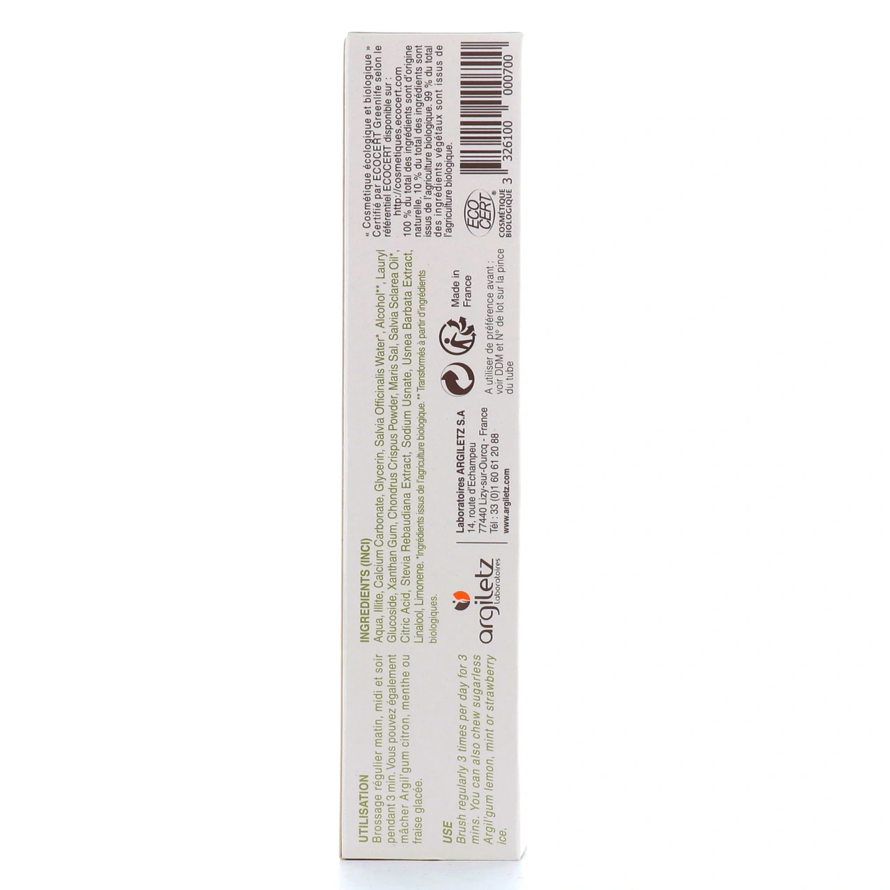 Argiletz Dentifrice Sauge Bio - Vue 5