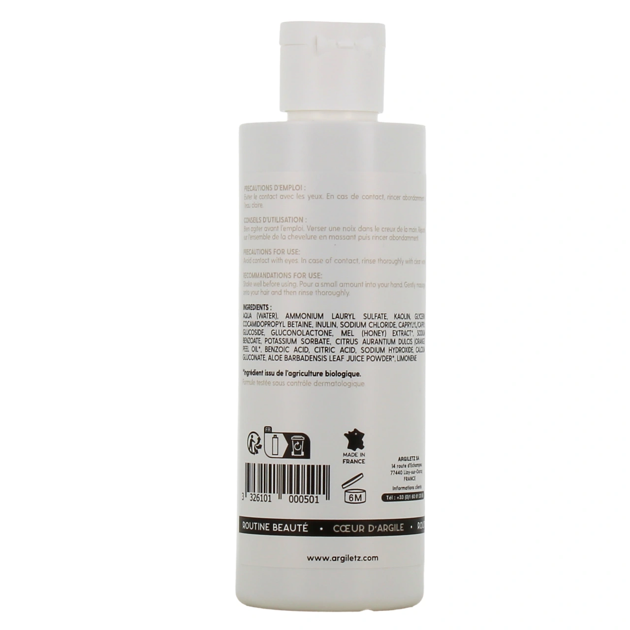Argiletz Shampooing Cheveux Normaux à l'argile blanche - Vue 3