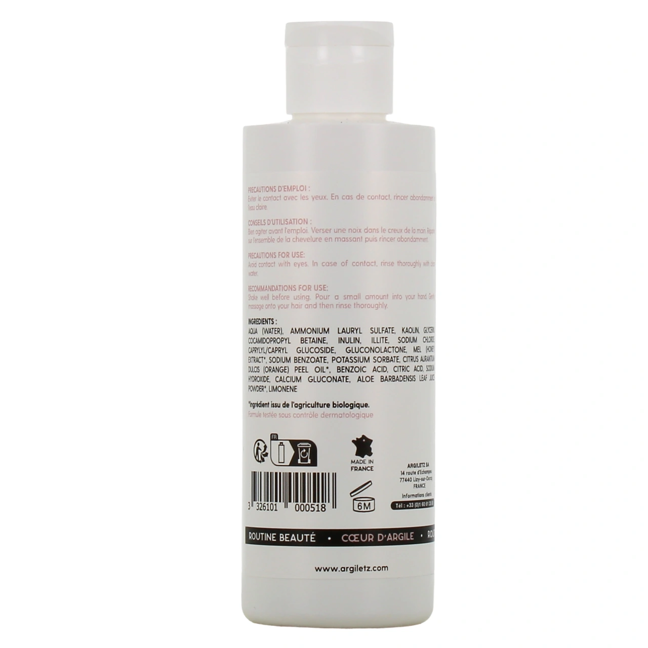 Argiletz Shampooing Argile Rose Cheveux Secs - Vue 3