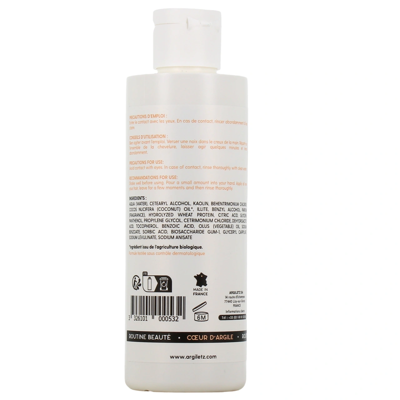 Argiletz Après-Shampoing Minéral à l’Argile Orange - Vue 3