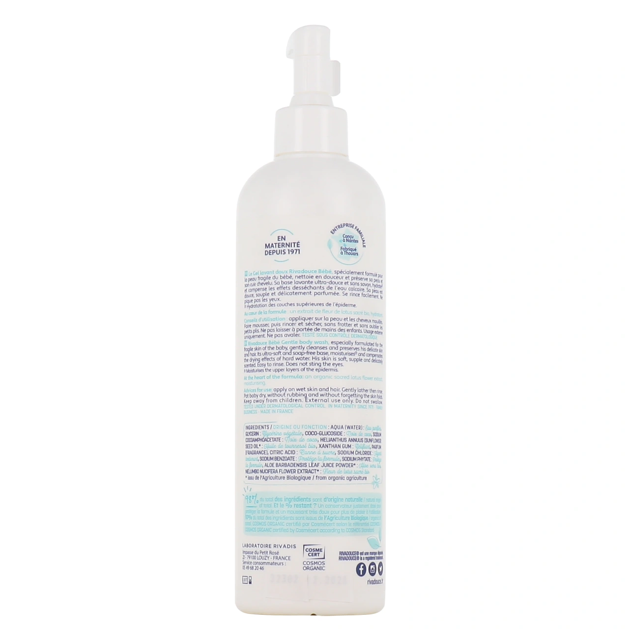 Rivadouce Bébé Gel Lavant Doux Bio - Vue 3